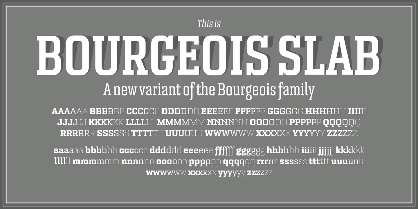 Пример шрифта Bourgeois Slab #1