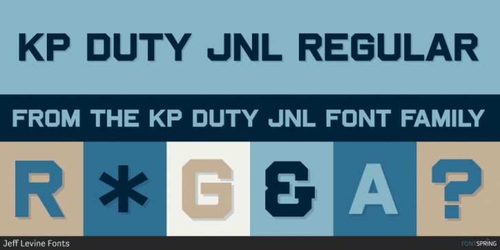 Пример шрифта KP Duty JNL #1