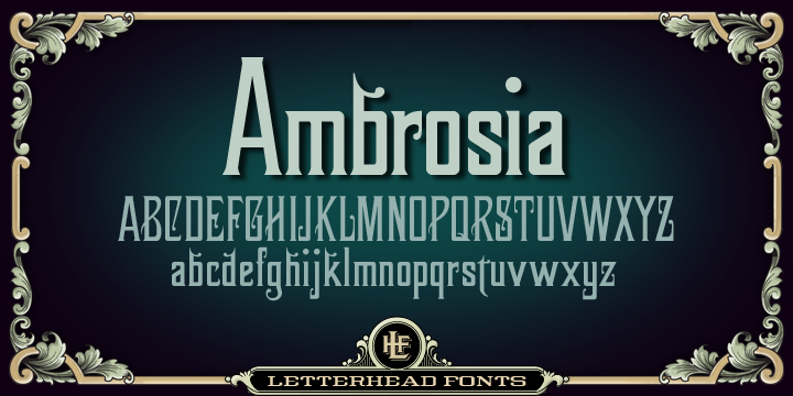 Пример шрифта Ambrosia #1