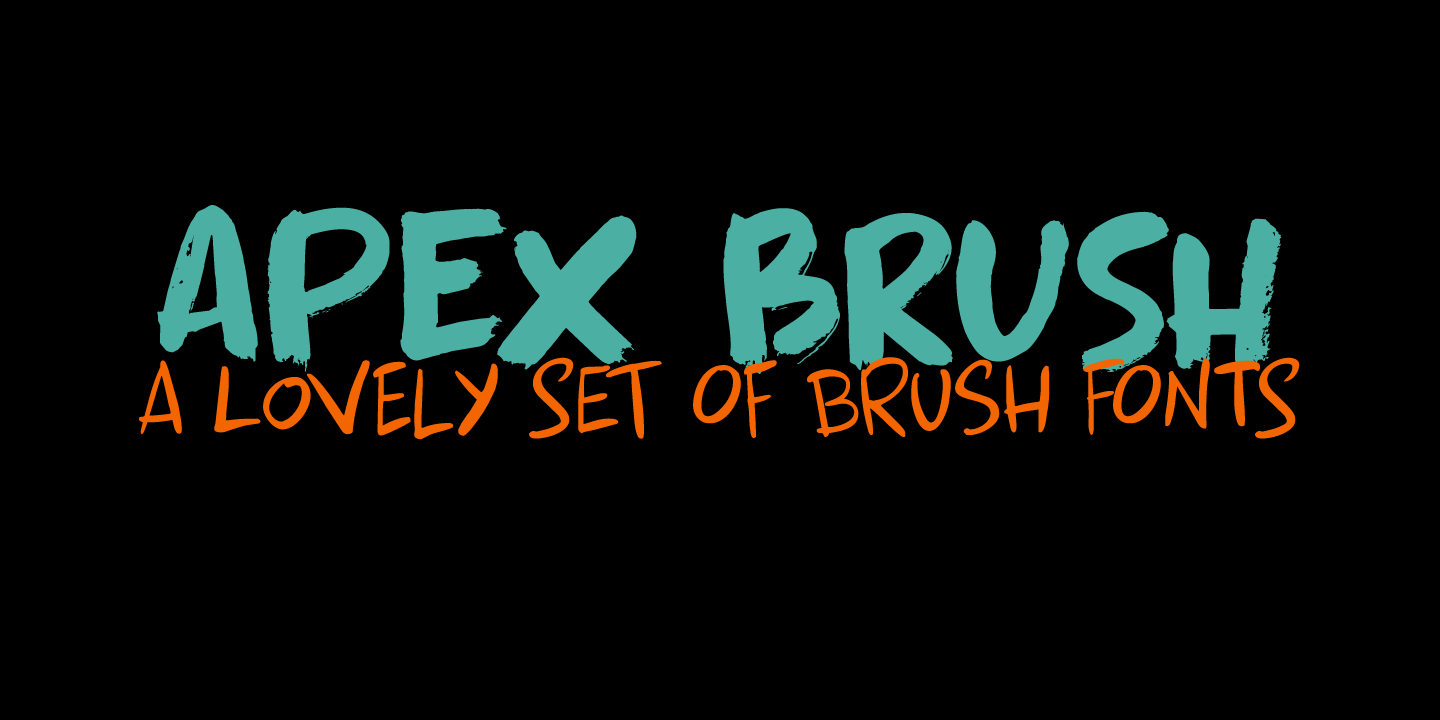 Пример шрифта Apex Brush #1