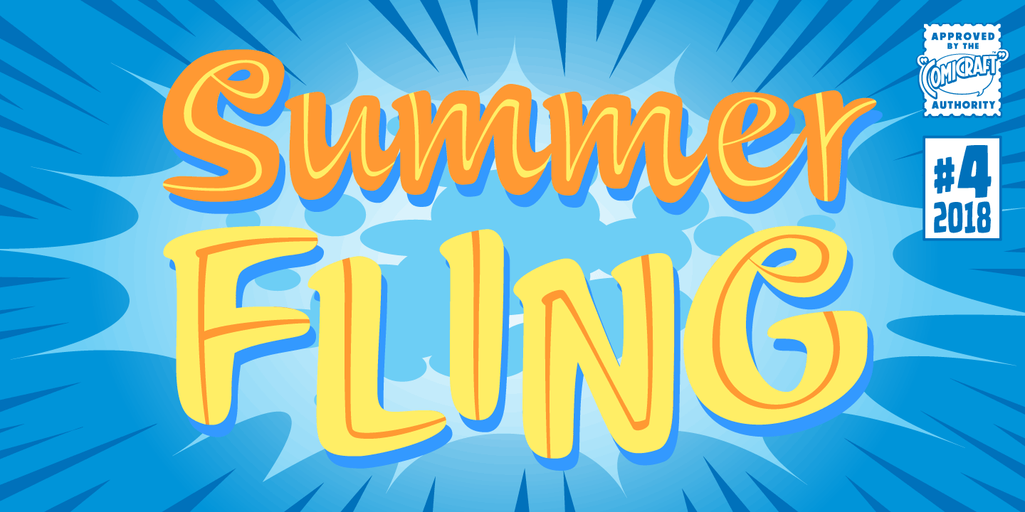 Пример шрифта Summer Fling #1