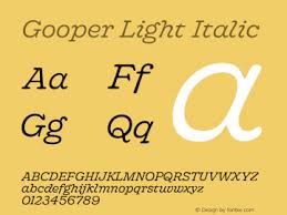 Пример шрифта Gooper #1