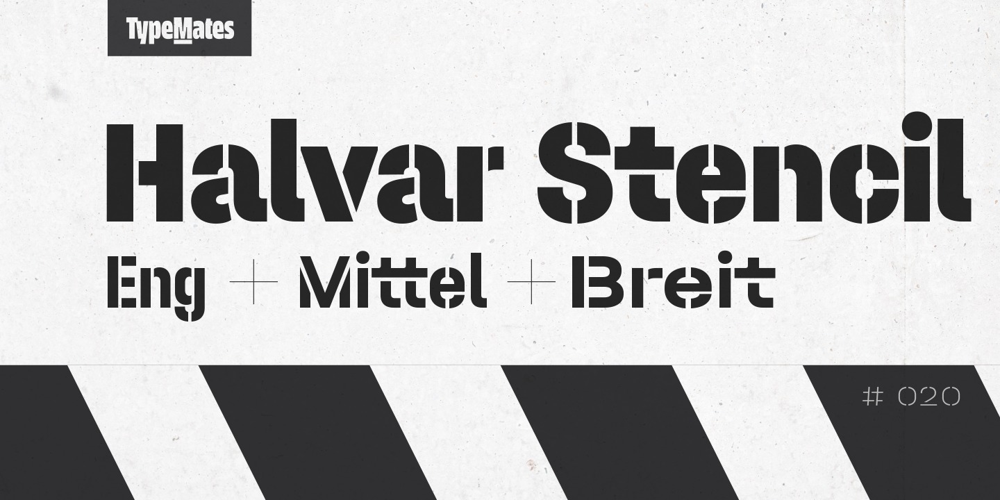 Пример шрифта Halvar Stencil Breitschrift #1