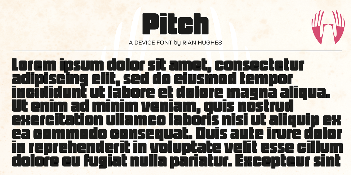 Пример шрифта Pitch #3