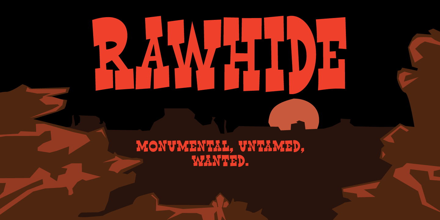 Пример шрифта Rawhide #1