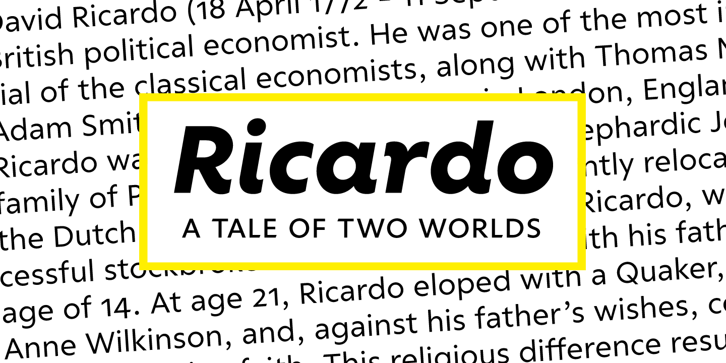 Пример шрифта Ricardo #1