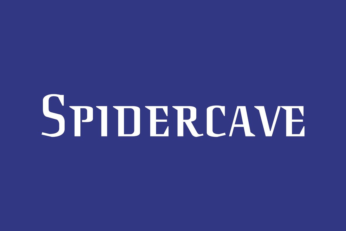 Пример шрифта Spider Cave #1