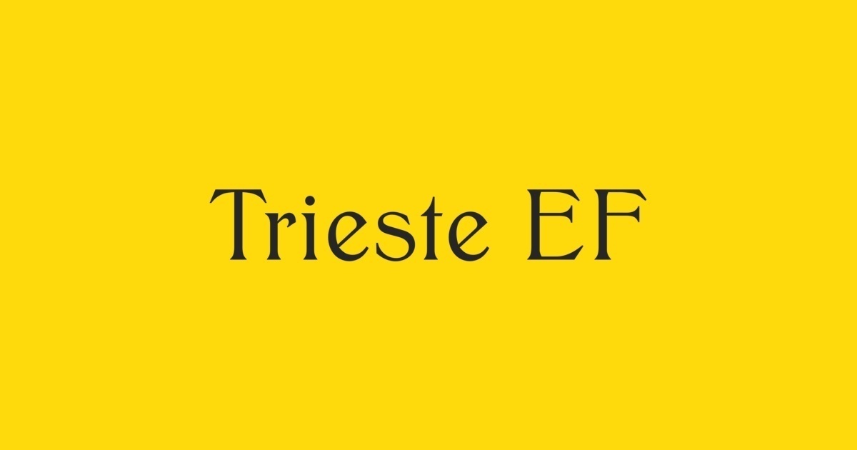Пример шрифта Trieste EF #1