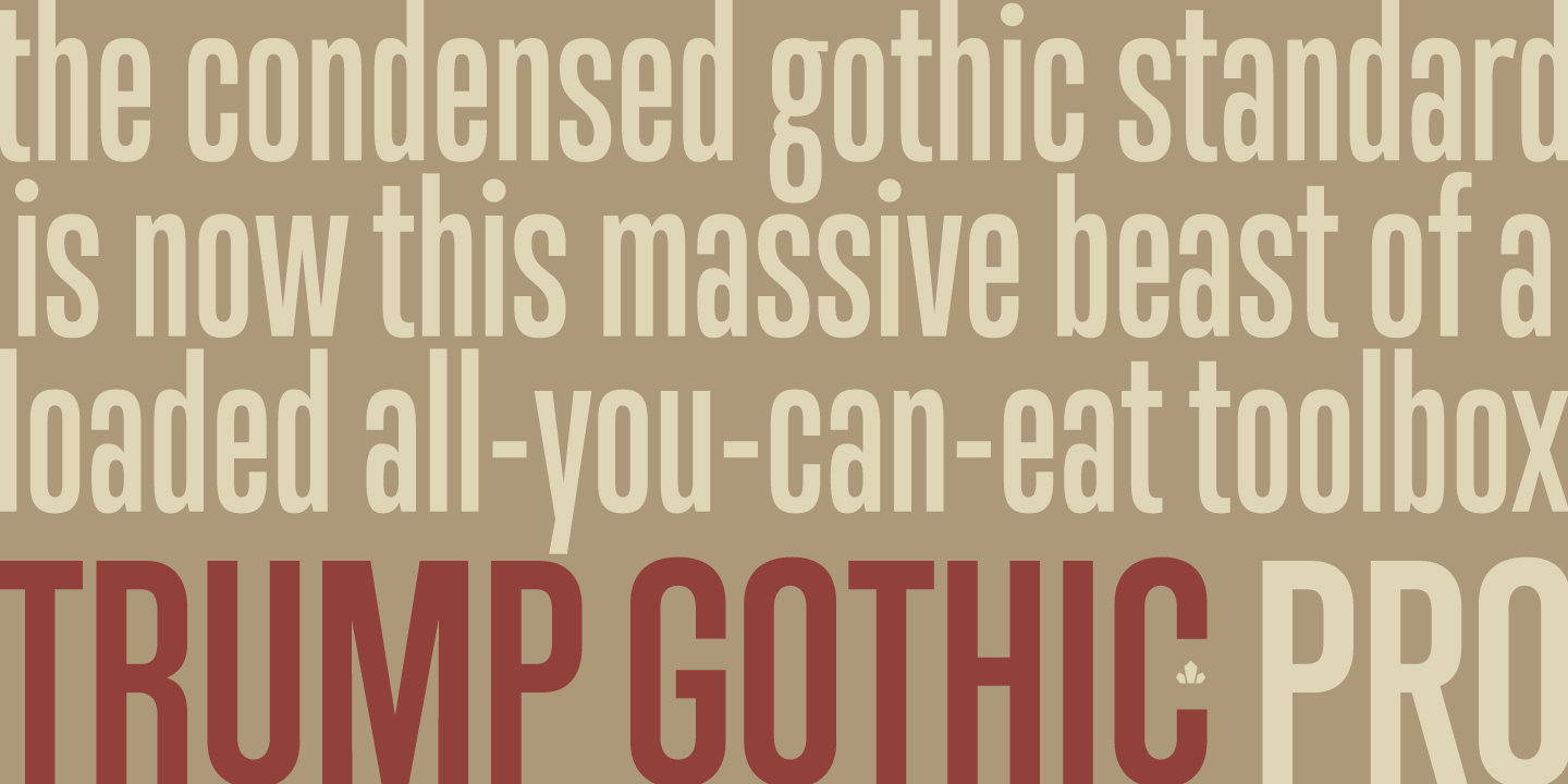 Пример шрифта Trump Gothic Pro #3