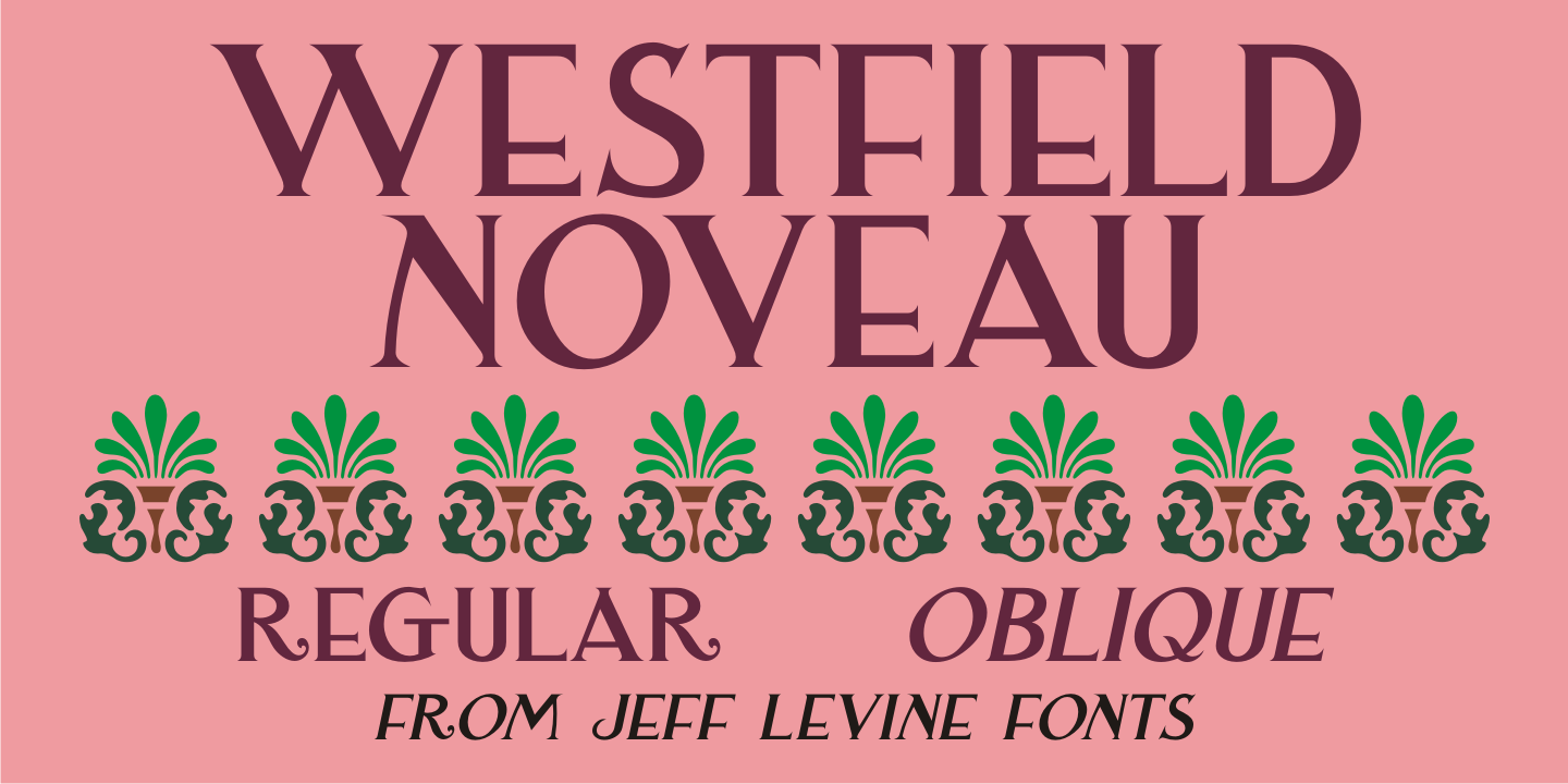 Пример шрифта Westfield Nouveau JNL #1