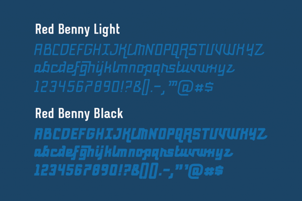 Пример шрифта Red Benny #3