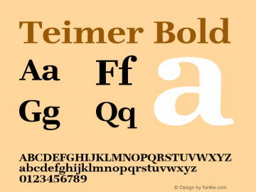Пример шрифта Teimer #1