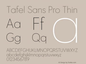 Пример шрифта Tafel Sans Pro #1
