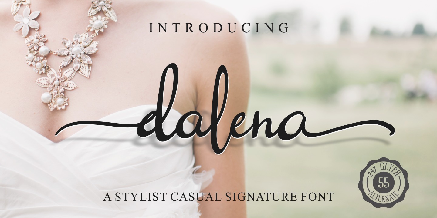 Пример шрифта Dalena #1