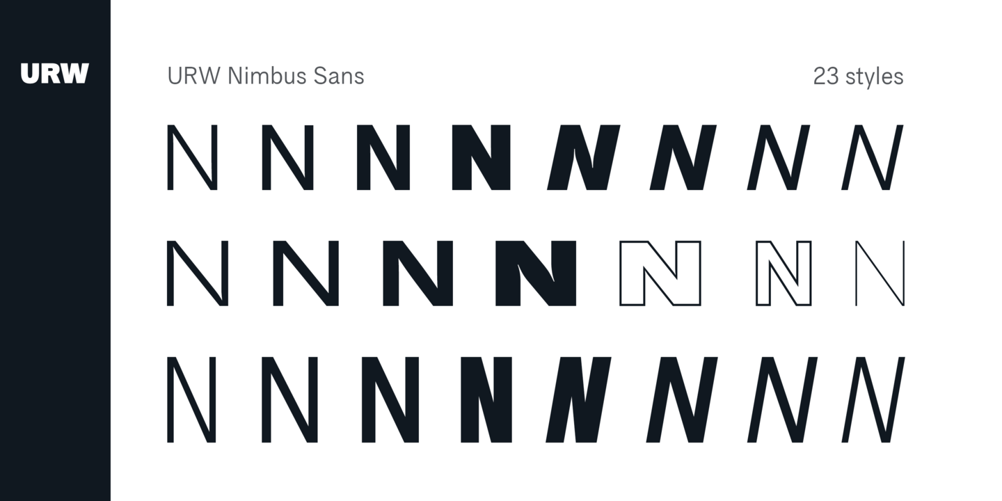 Пример шрифта Nimbus Sans CHS #3