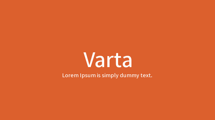 Пример шрифта Varta #1