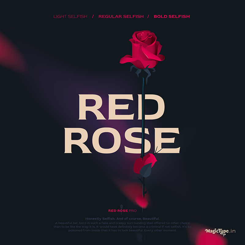 Пример шрифта Red Rose #1