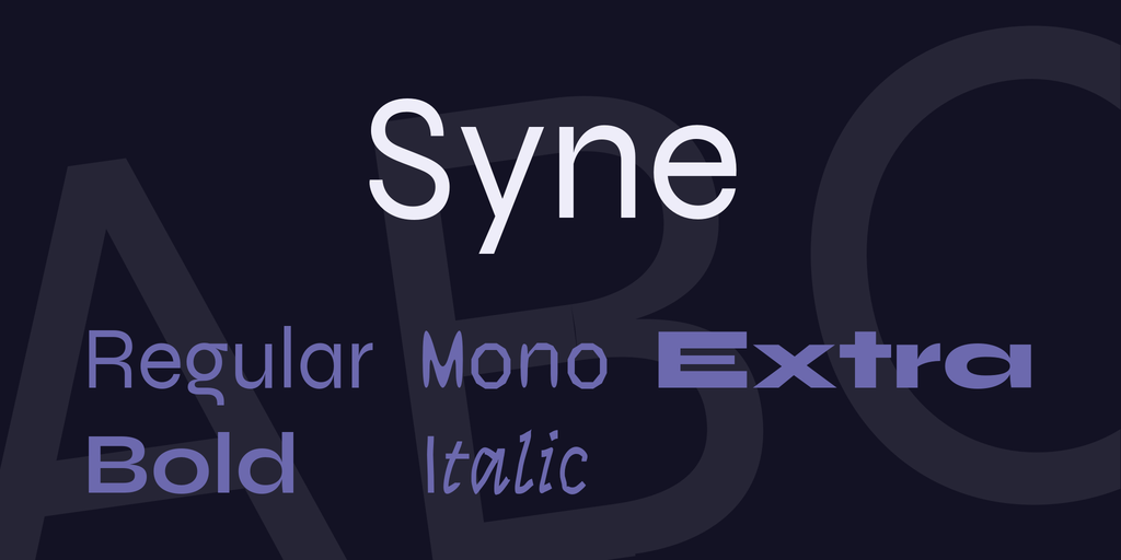 Пример шрифта Syne #1