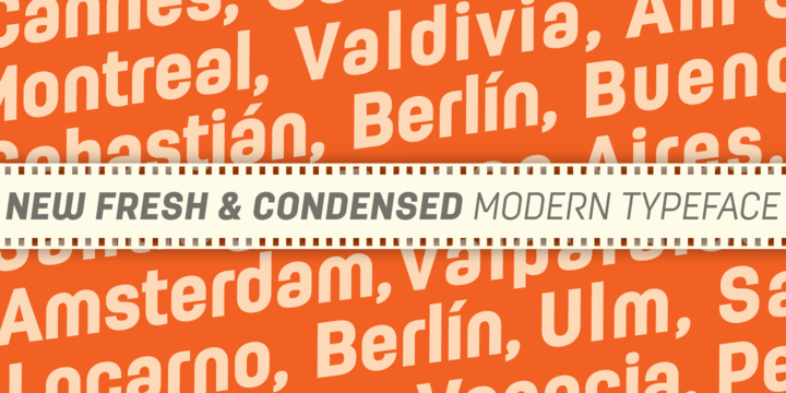 Пример шрифта Moderna Condensed #4