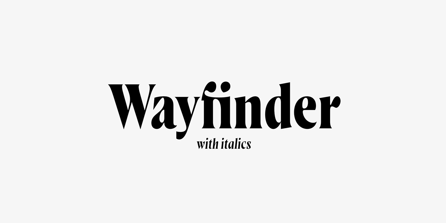 Пример шрифта Wayfinder CF #1