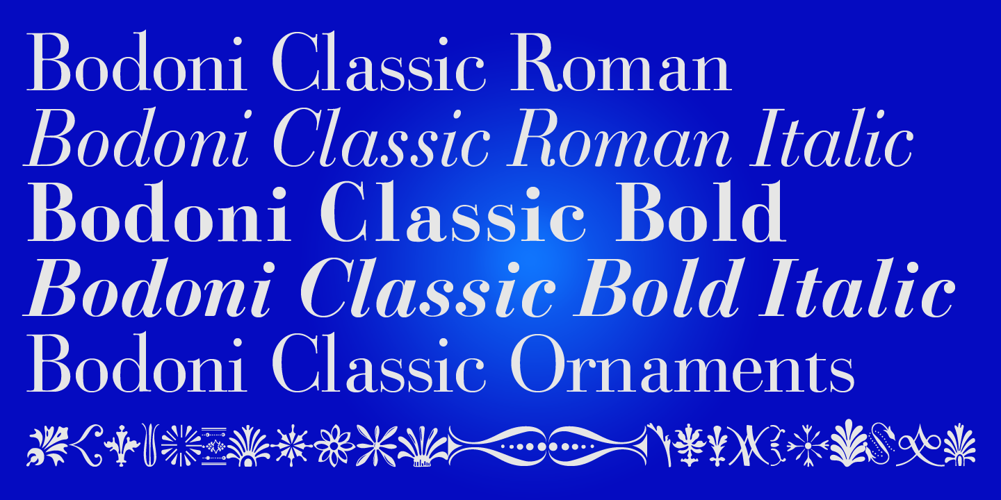 Пример шрифта Bodoni Classic #2