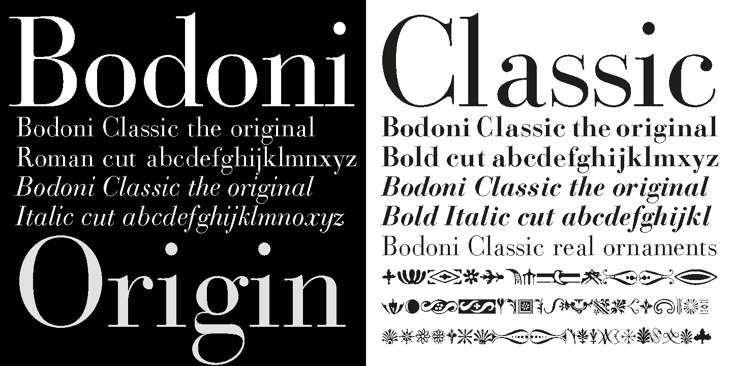 Пример шрифта Bodoni Classic #1