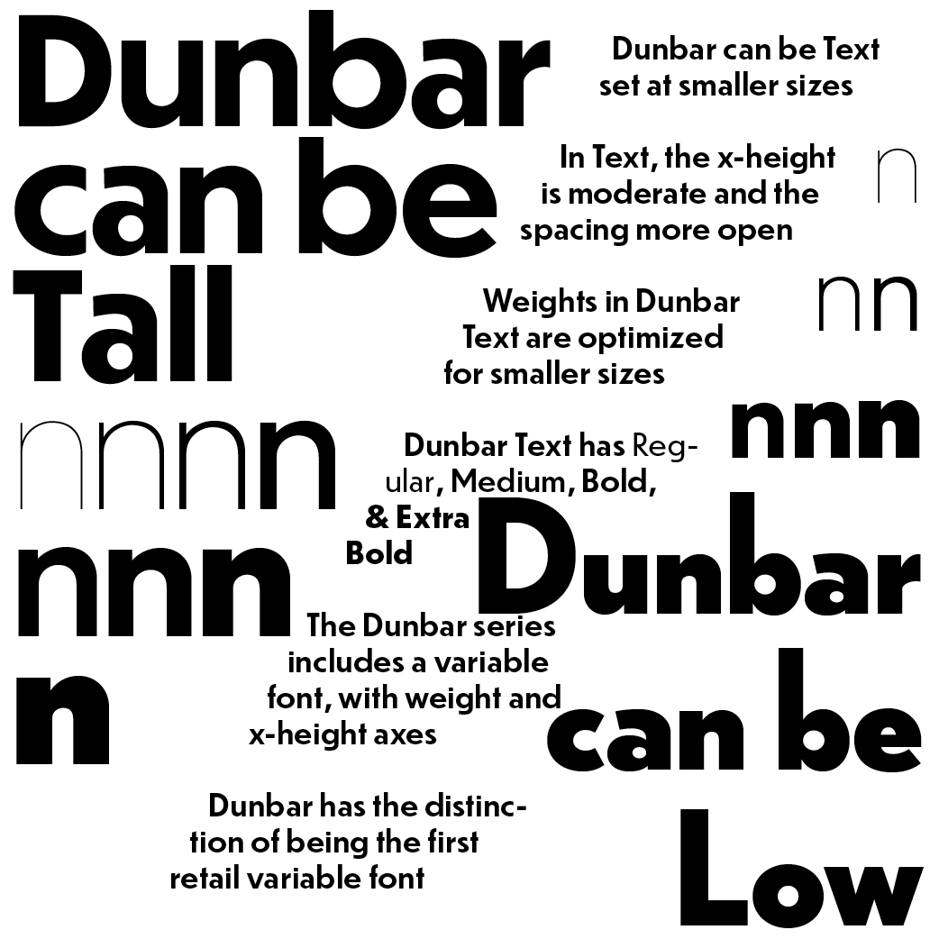 Пример шрифта Dunbar #4