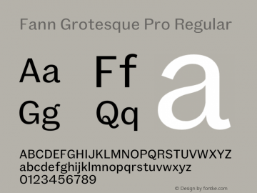 Пример шрифта Fann Grotesque Pro #1