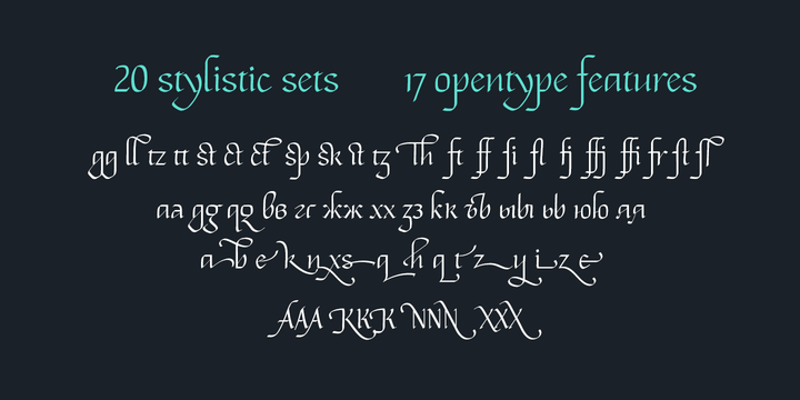 Пример шрифта Vinneta #3