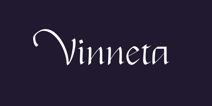 Пример шрифта Vinneta #1