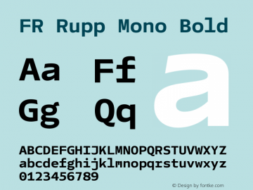 Пример шрифта FR Rupp Mono #1