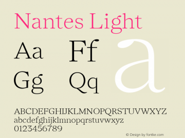 Пример шрифта Nantes #1