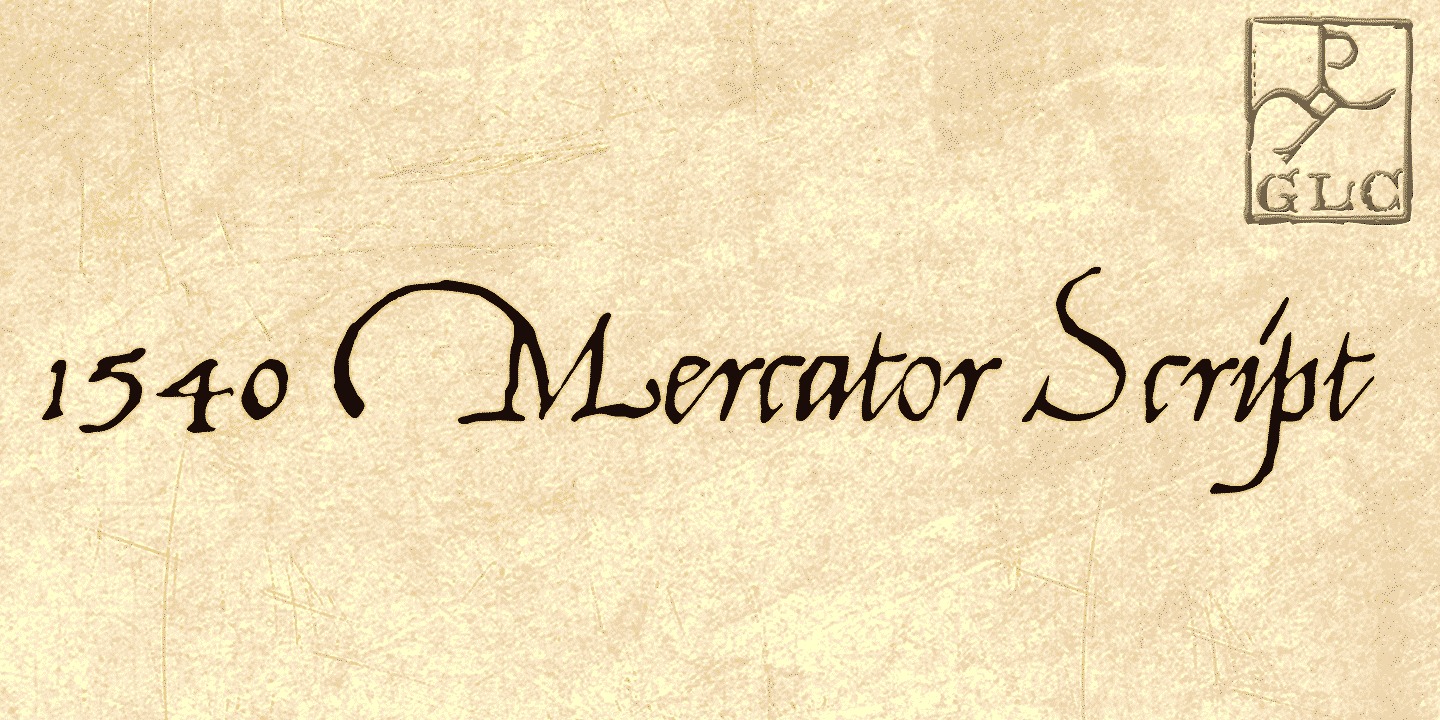 Пример шрифта 1540 Mercator Script #3