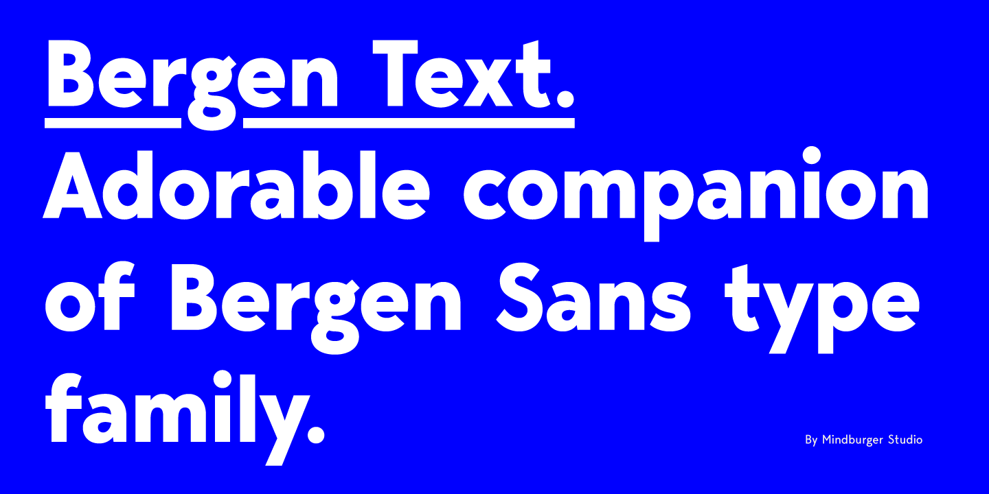 Пример шрифта Bergen Text #1