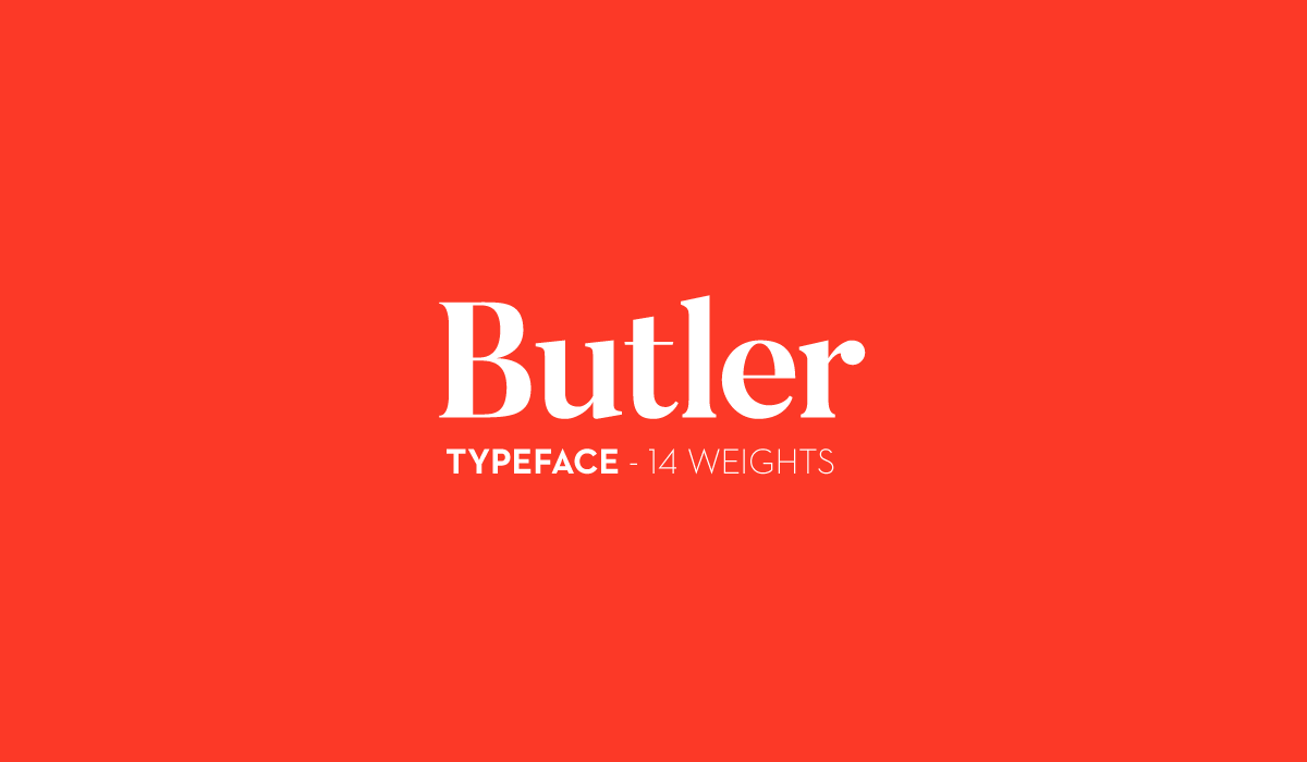 Пример шрифта Butler #1