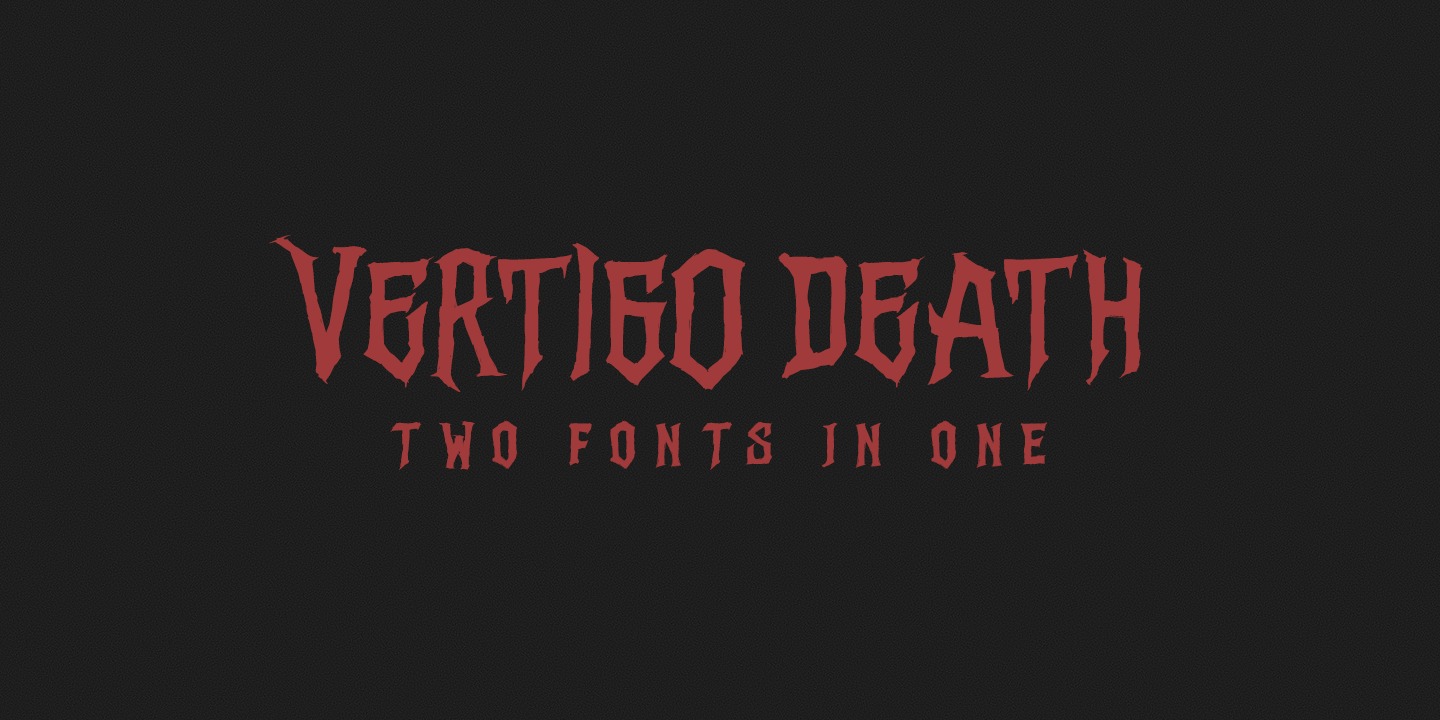 Пример шрифта Vertigo Death #1
