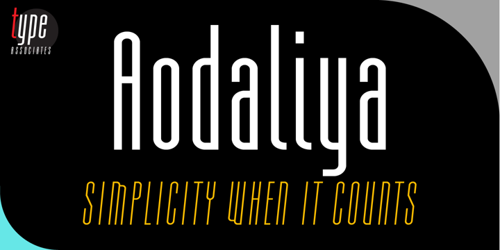 Пример шрифта Aodaliya #1