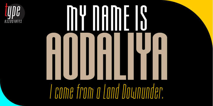 Пример шрифта Aodaliya #3