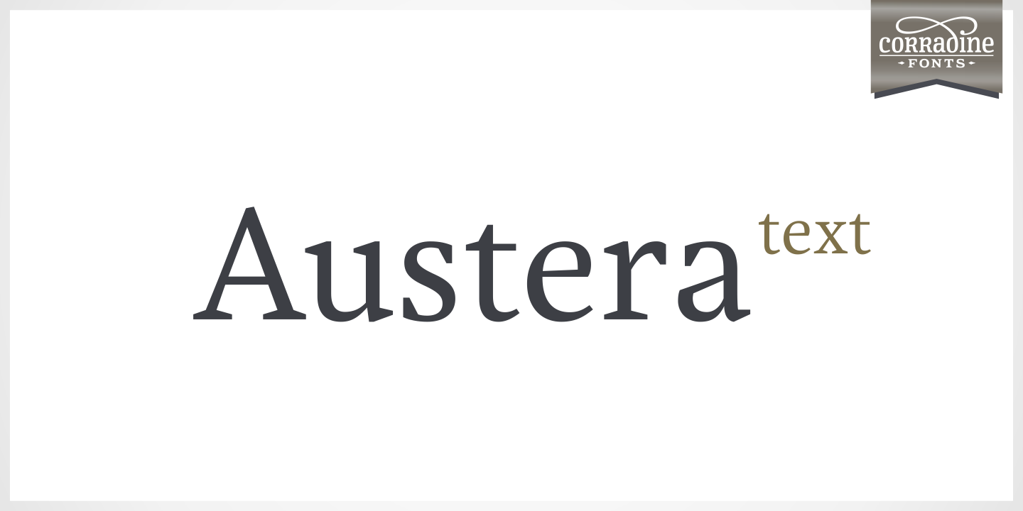 Пример шрифта Austera Text #1