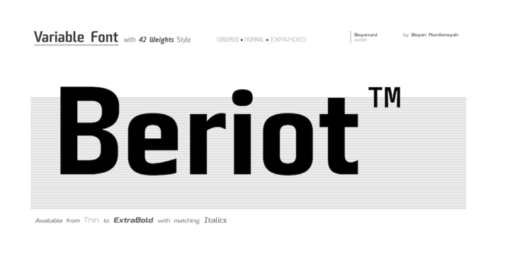 Пример шрифта Beriot #1