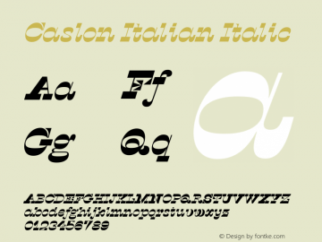 Пример шрифта Caslon Italian #1