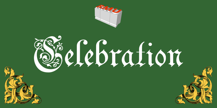 Пример шрифта Celebration #1