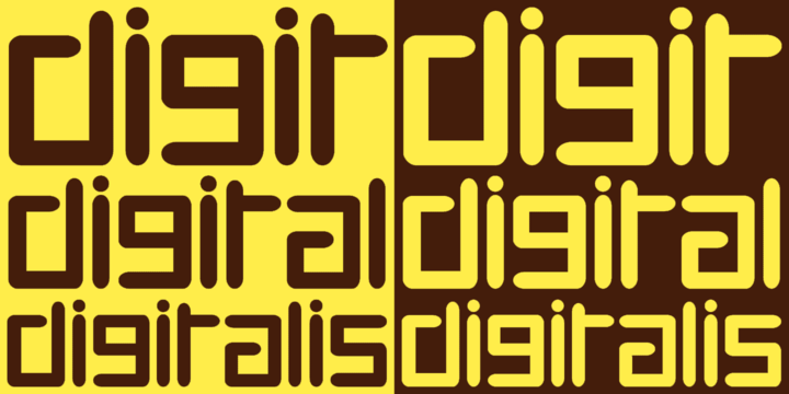 Пример шрифта Digitalis #2