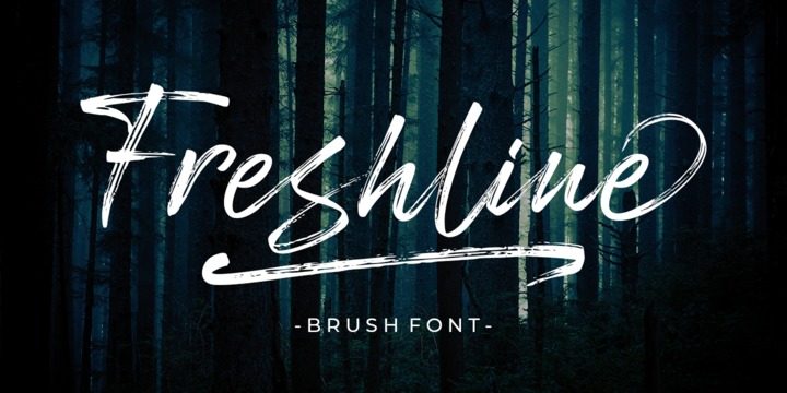 Пример шрифта Freshline #1