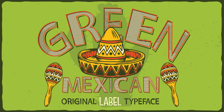 Пример шрифта Green Mexican #3