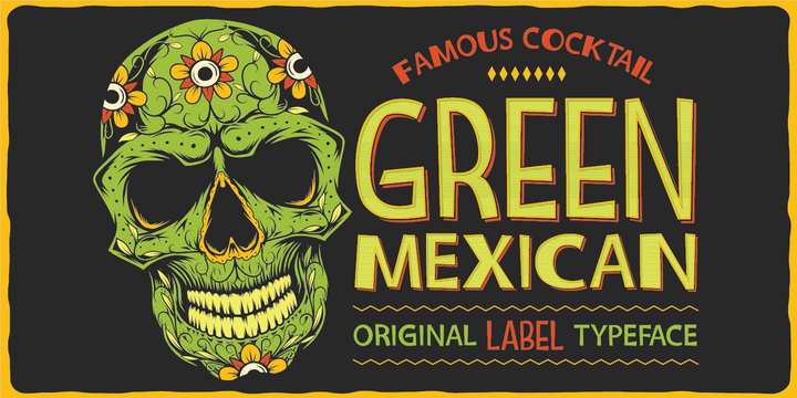 Пример шрифта Green Mexican #1
