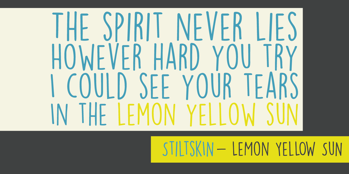 Пример шрифта Lemon Yellow Sun #2