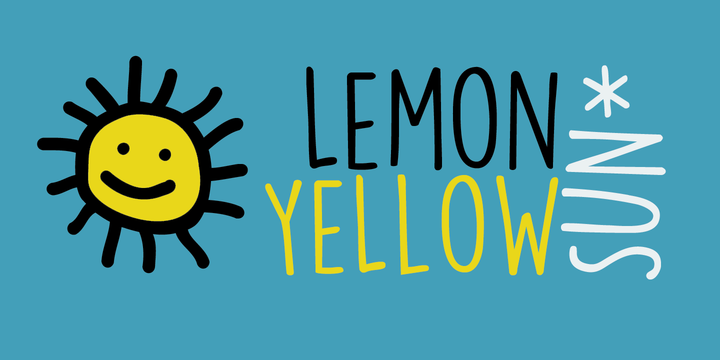 Пример шрифта Lemon Yellow Sun #1