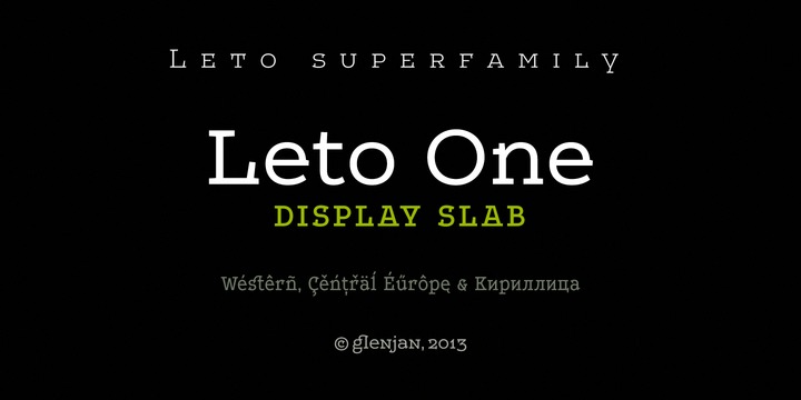 Пример шрифта Leto One #1