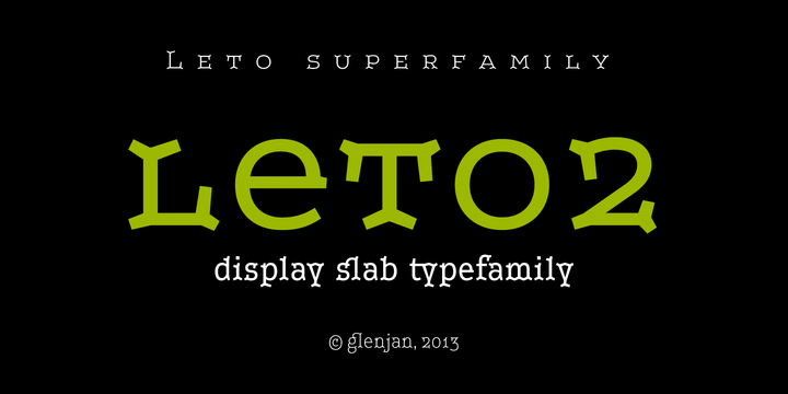 Пример шрифта Leto Two #1